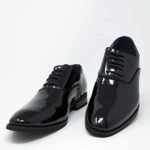 Zapatos Oxford de charol negro para hombre
